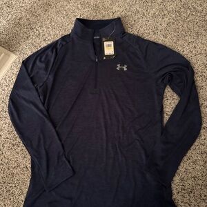 Under Armour Navy Blue Quarter-Zip Pullover